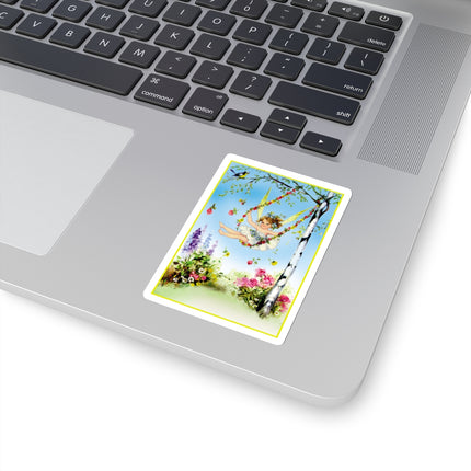 Spring Fairy's Floral Swing Kiss-Cut Stickers (4 Sizes)