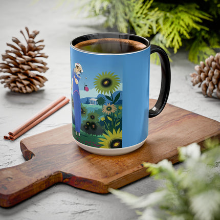 The Secret Language Of Flowers Colorful Mugs – Art Deco Botanical Elegance