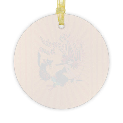 The Bewitching Ride Glass Ornament