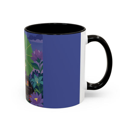 The Lady Of The Moonlit Needlework Colorful Mugs – Art Deco Crafting Elegance