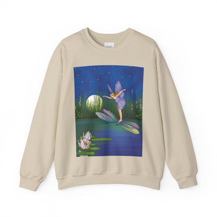 Fairy on a Dragonfly Heavy Blend™ Crewneck Sweatshirt