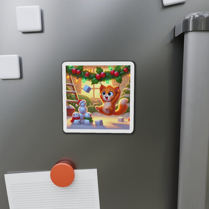 Naughty or Nice Kitten Christmas Die-Cut Magnets (5 Sizes)