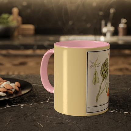 Artichoke, Broad Beans, and Lantern Plant by Anselmus Boëtius de Boodt Colorful Mugs, 11oz