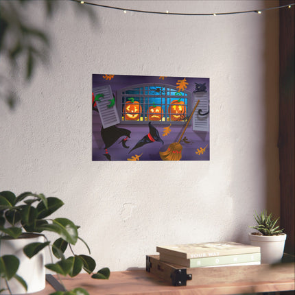 Whimsical Halloween Mischief Matte Horizontal Posters