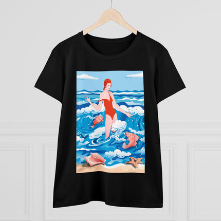 Ocean Symphony Women's Midweight Cotton Tee