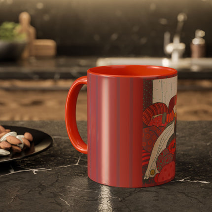 Les Coussins by Georges Lepape Colorful Mugs (11oz, 15oz)