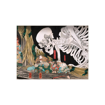 Mitsukuni Defying the Skeleton Spectre by Utagawa Kuniyoshi Ceramic Tile