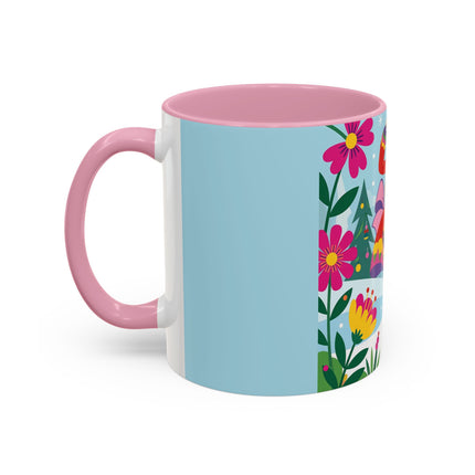 🌸🎄 Christmas In The Winter Garden Colorful Mug – Whimsical Holiday Fantasy
