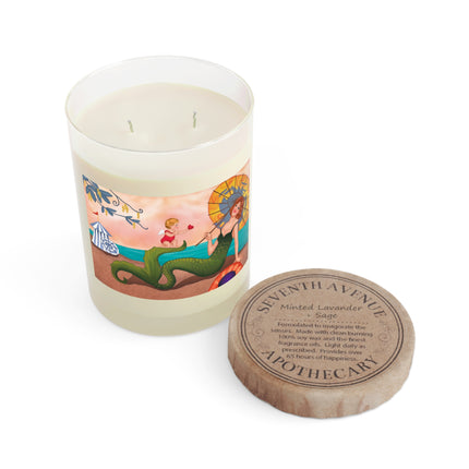 Mermaid with Parasol and Cupid by George Barbier Scented Candle - Full Glass, 11oz