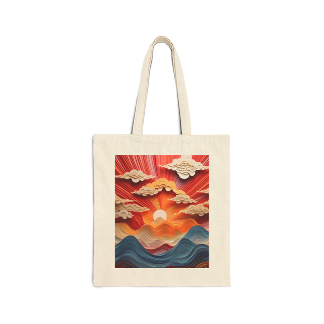 Vibrant Sunrise Sky Cotton Canvas Tote Bag