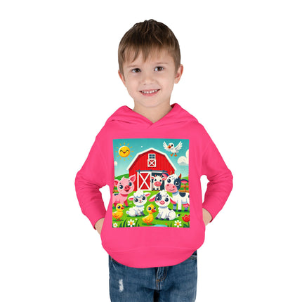 Happy Barnyard Morning Toddler Pullover Fleece Hoodie