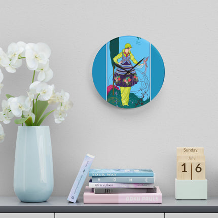 Exquisite Elegance by Umberto Brunelleschi Acrylic Wall Clock