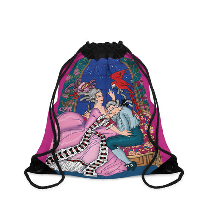 The Jealous Parrot by George Barbier Drawstring Bag