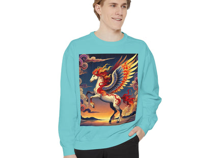 Flame-Winged Horse at Sunset Sweatshirt