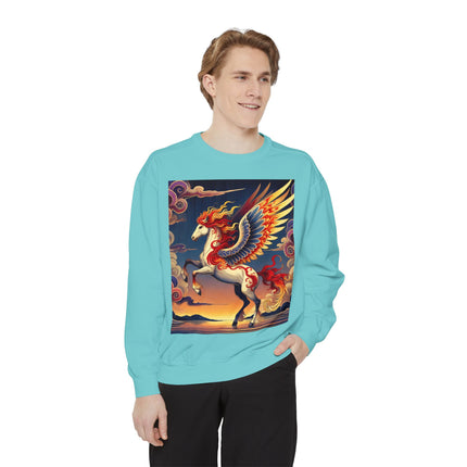 Flame-Winged Horse at Sunset Sweatshirt