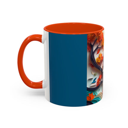 Owl at an Autumn Park Colorful Mugs (11oz, 15oz)