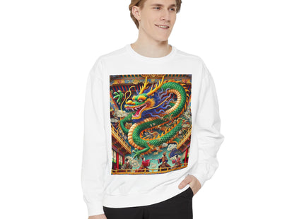 Tibetan Dragon Over Kabuki Duel Sweatshirt