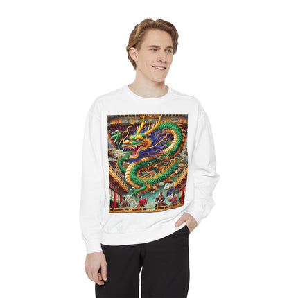 Tibetan Dragon Over Kabuki Duel Sweatshirt