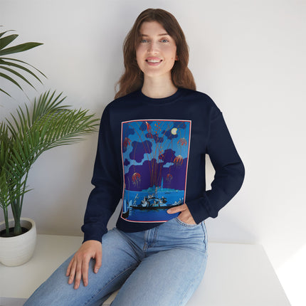 Fireworks in Venice by George Barbier Heavy Blend™ Crewneck Sweatshirt