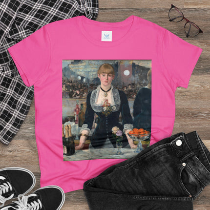 A Bar at the Folies-Bergère by Edouard Manet Women's Midweight Cotton Tee