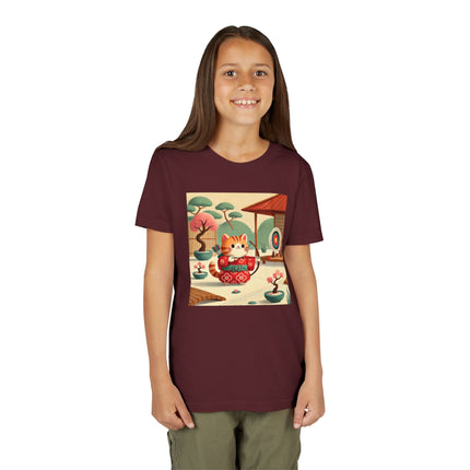 Archer Kitten in the Zen Garden Youth Short Sleeve Tee