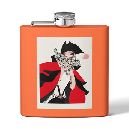 Crimson Masquerade Flask – Dramatic Grace & Bold Elegance