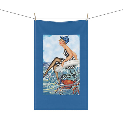 Playful Waves and Fashion Follies Kitchen Towel