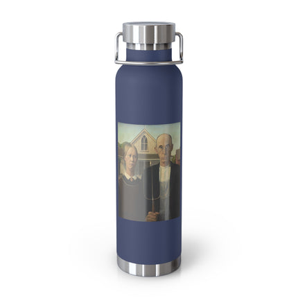American Gothic by Grant Wood Copper Vacuum Insulated Bottle, 22oz