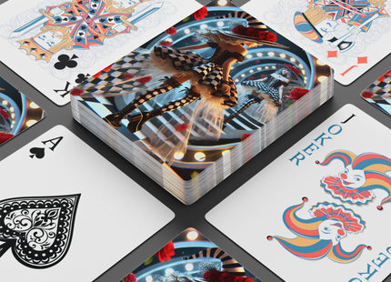Halloween Witch Through the Mirror Playing Cards