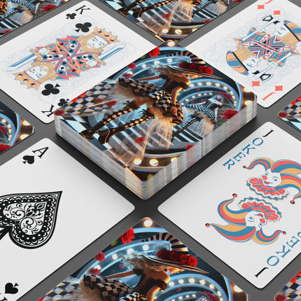 Halloween Witch Through the Mirror Playing Cards