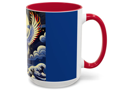 Majestic White Crane Colorful Mugs (11oz, 15oz)