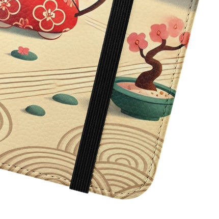 🏹🌸 Archer Kitten in the Zen Garden Flip Case – Focus, Whimsy & Zen Balance