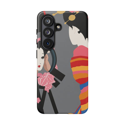 Geisha Mirror Phone Case – Elegant Reflection & Timeless Beauty