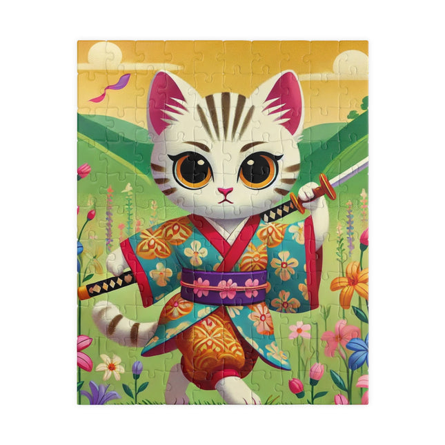 Samurai Kitten Spiral Puzzle (110, 252, 520-piece)