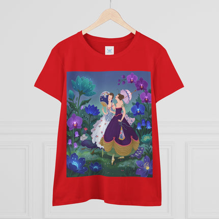 💜🌸 The Ladies Of The Enchanted Garden Cotton Tee – Art Deco Fashion Illustration