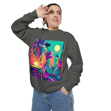 Dance of the Skeleton Ballerinas Unisex Garment-Dyed Sweatshirt