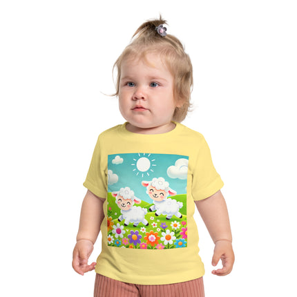 Pair of Lambs Baby T-Shirt – Gentle Joy in the Meadow