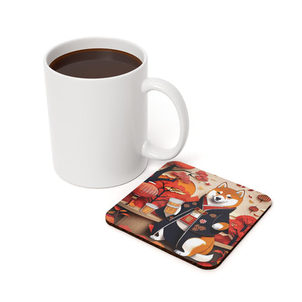 Shiba Inu at an Autumn Harvest Fair Cork Back Coaster