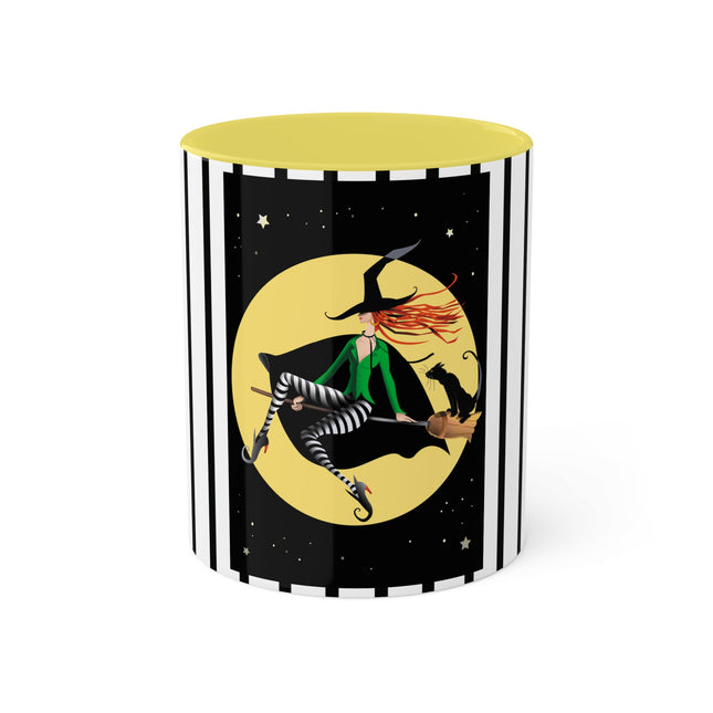 A Witch’s Moonlit Flight Colorful Mugs, 11oz