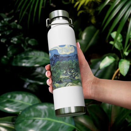 Olive Trees by Vincent Van Gogh Copper Vacuum Insulated Bottle, 22oz