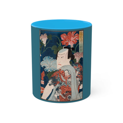 Modern Gallants with Morning Glories by Tsukioka Yoshitoshi Colorful Mugs, 11oz