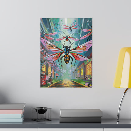 Neon Swarm Matte Canvas, Stretched, 0.75"