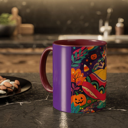 🌙🎃 The Lady Of Moonbeam Hollow Colorful Mug – Whimsical Halloween Charm