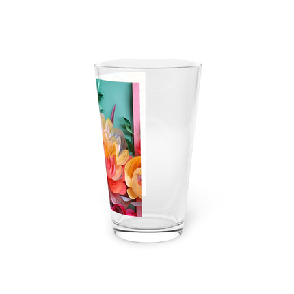 Peonies in Full Bloom Glass, 16oz
