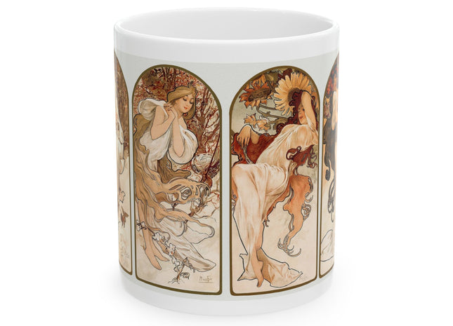 The Seasons by Alphonse Maria Mucha Ceramic Mug (11oz, 15oz)