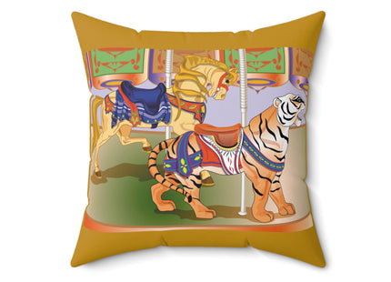 Carousel Splendor Spun Polyester Square Pillow