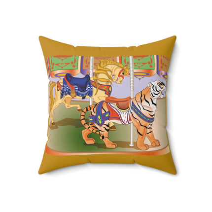 Carousel Splendor Spun Polyester Square Pillow