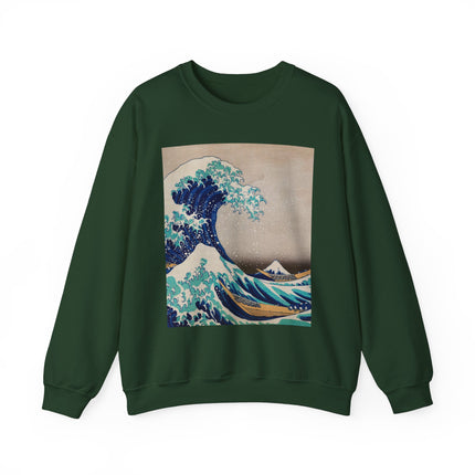 The Great Wave off Kanagawa by Katsushika Hokusai Heavy Blend™ Crewneck Sweatshirt