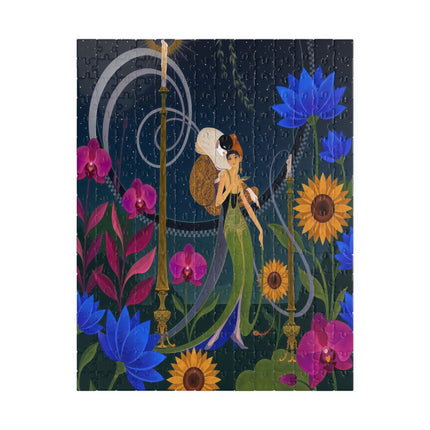 🌙🕯️ The Lady Of The Midnight Garden Puzzle – Art Deco Nocturne