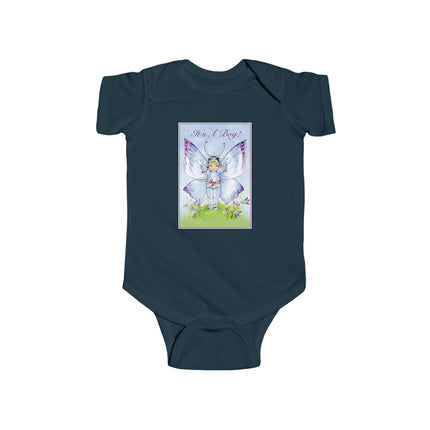 It’s A Boy! Baby Bodysuit – Whimsical Wings & Joyful Arrival